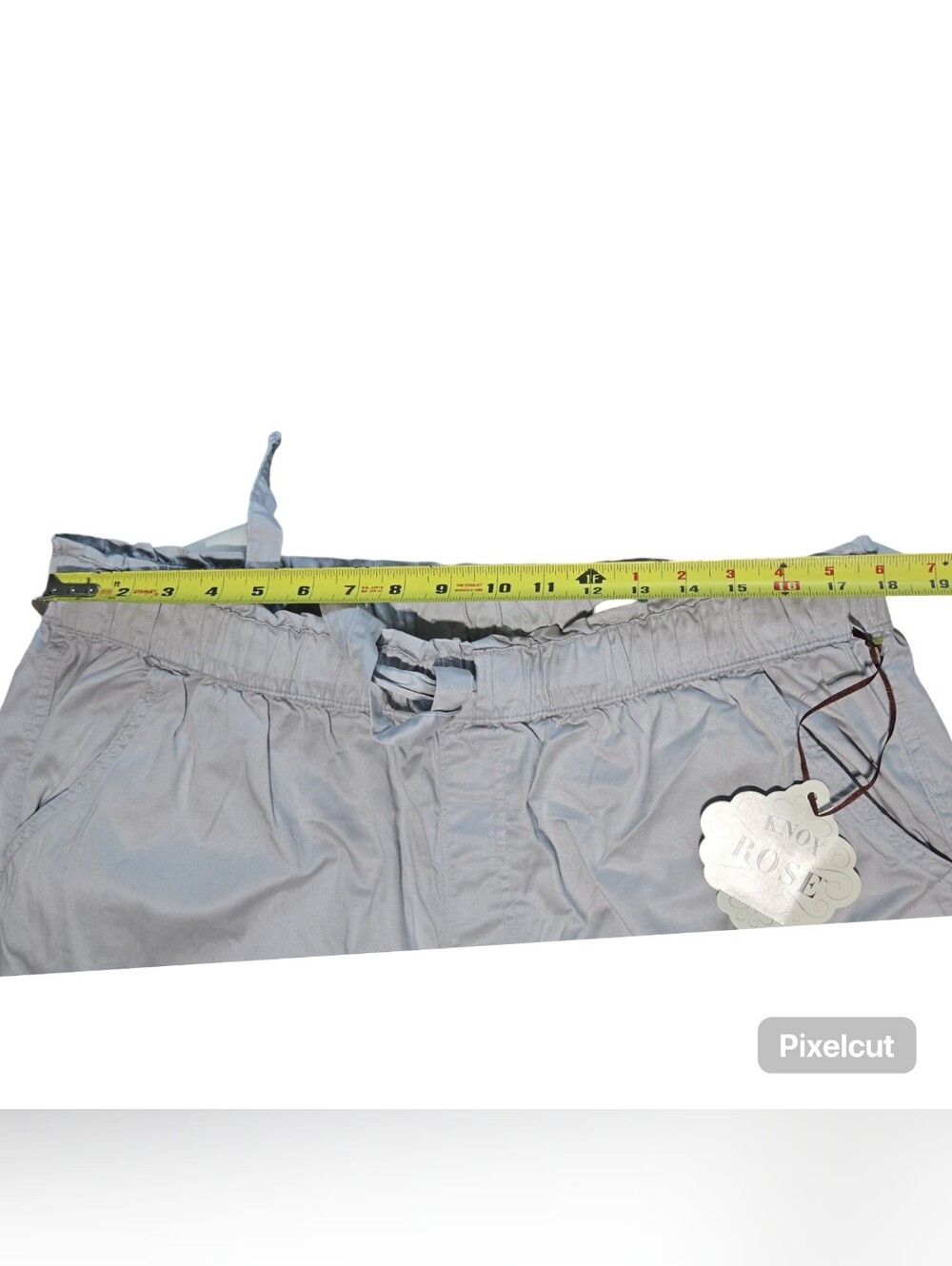 Knox Rose Light Gray Elastic Waist Jogger Pants Boho Cottagecore Baggy Lightweig - Picture 4 of 11